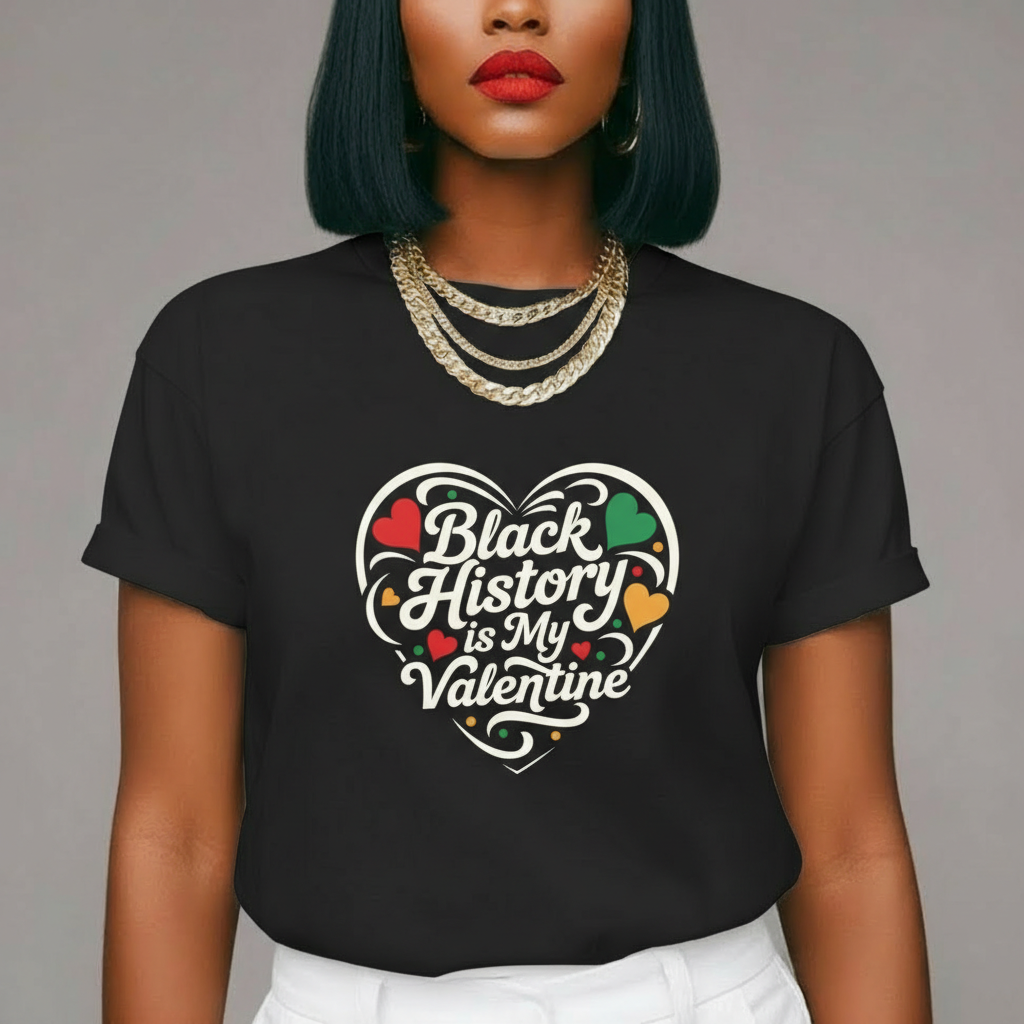 Black History is My Valentine Tee