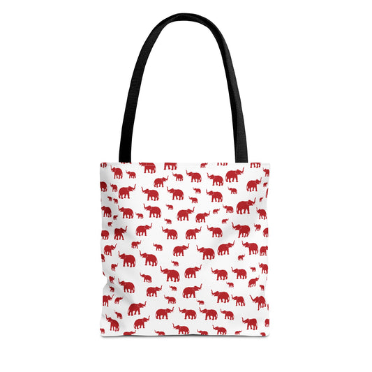 Red Elephant Tote Bag