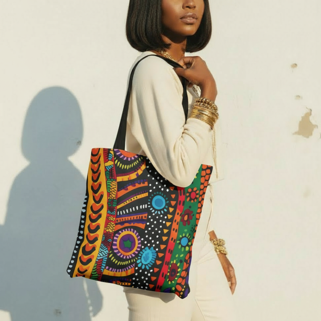 Abstract African Print Tote Bag