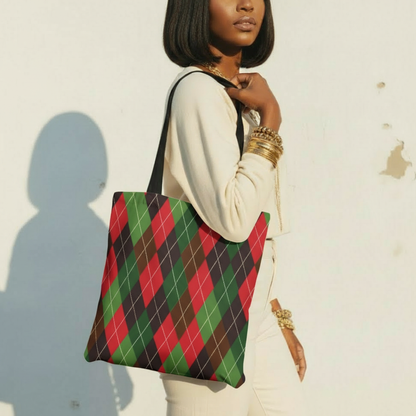 Black Culture Argyle Tote Bag