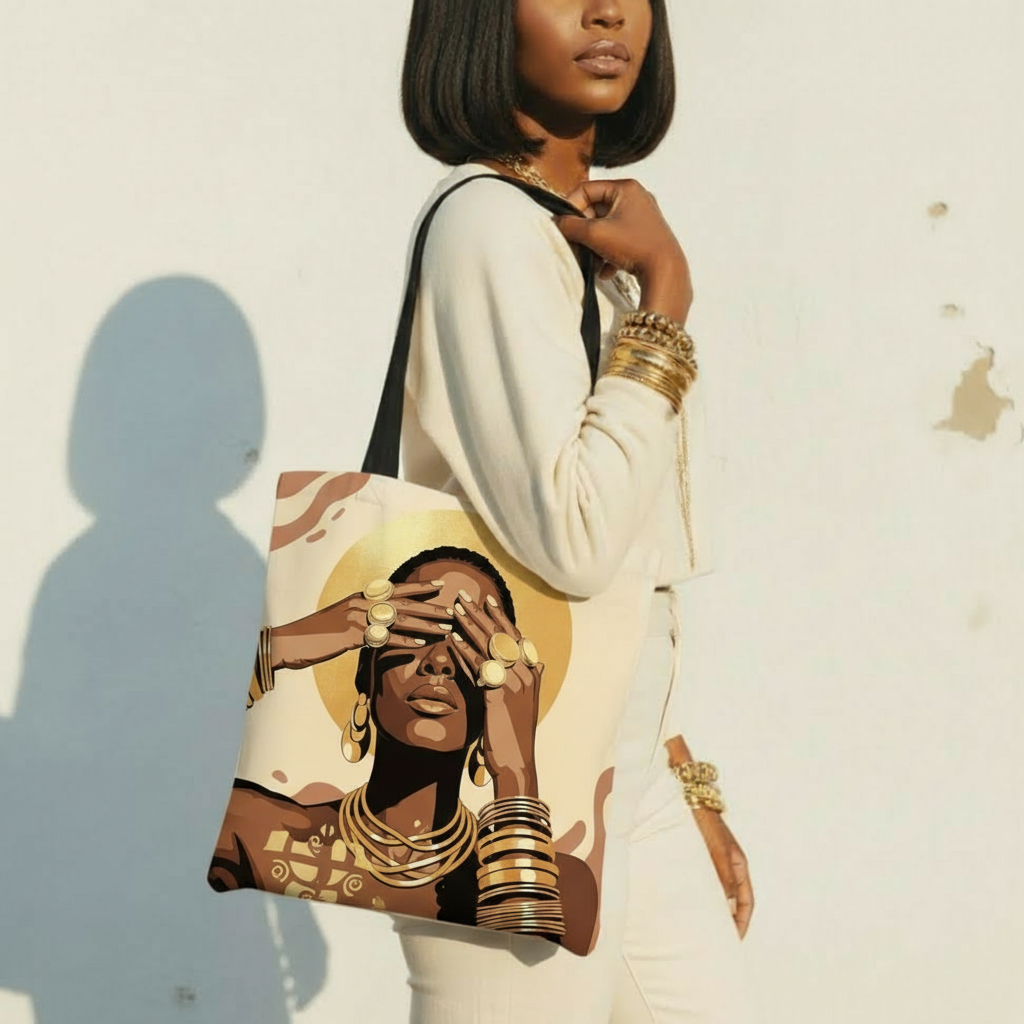 Gilded Goddess Tote Bag