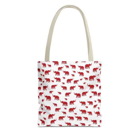 Red Elephant Tote Bag